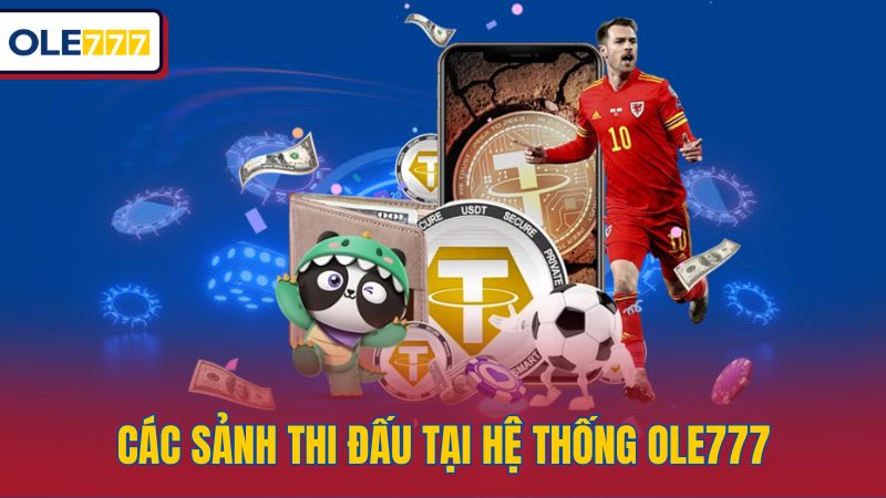 Các sảnh thi đấu tại hệ thống Ole777